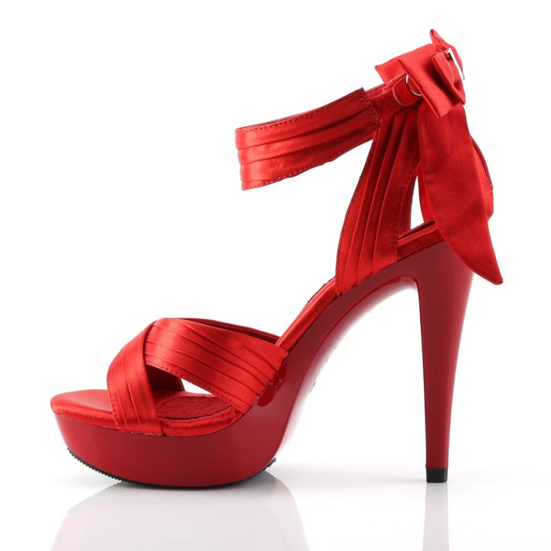 Pleaser Cocktail-568 Women's Platform Heels Sandals Red | NZ ZEGXHA