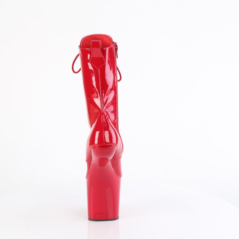 Pleaser Craze-1040 Women's Heels Boots Red | NZ WBZGRT