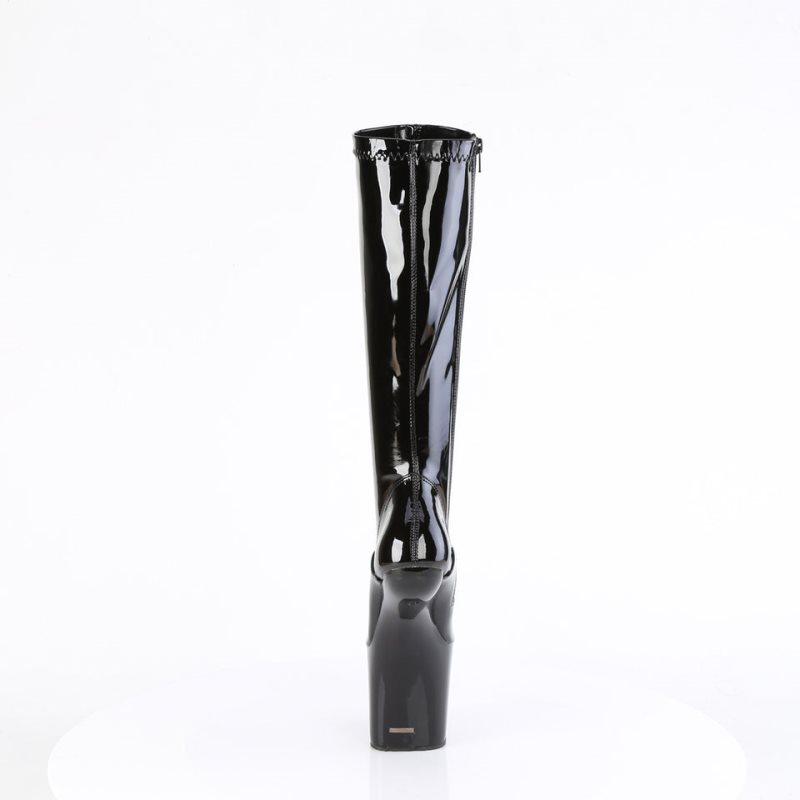 Pleaser Craze-2000 Women's Knee-high Boots Black | NZ UTFWZO