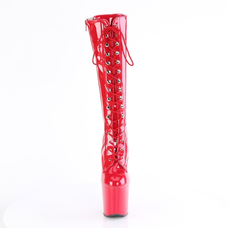 Pleaser Craze-2023 Women's Knee-high Boots Red | NZ ICMEYZ
