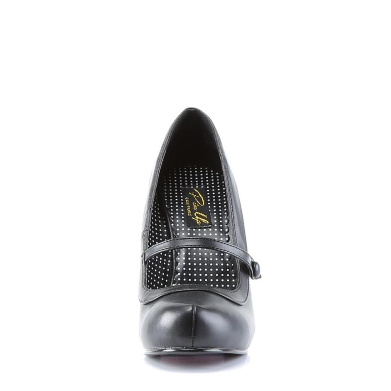 Pleaser Cutiepie-02 Vegan Leather Women's Pumps Black | NZ QUGZKY