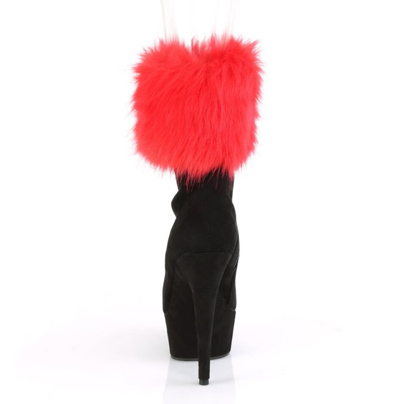 Pleaser Delight-1000 Suede Women's Heels Boots Black | NZ GMUZOA