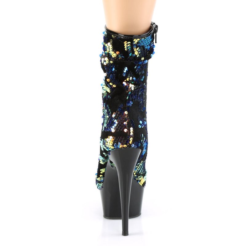 Pleaser Delight-1004 Women's Heels Boots Blue / Black | NZ UWFBEN