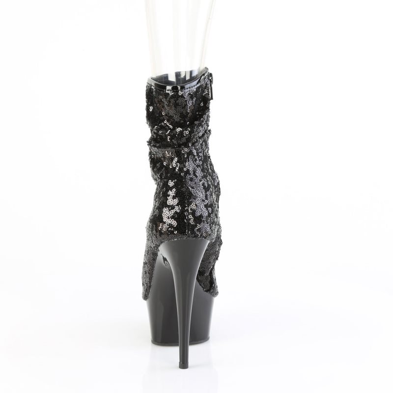 Pleaser Delight-1008SQ Women's Heels Boots Black | NZ OABLCV