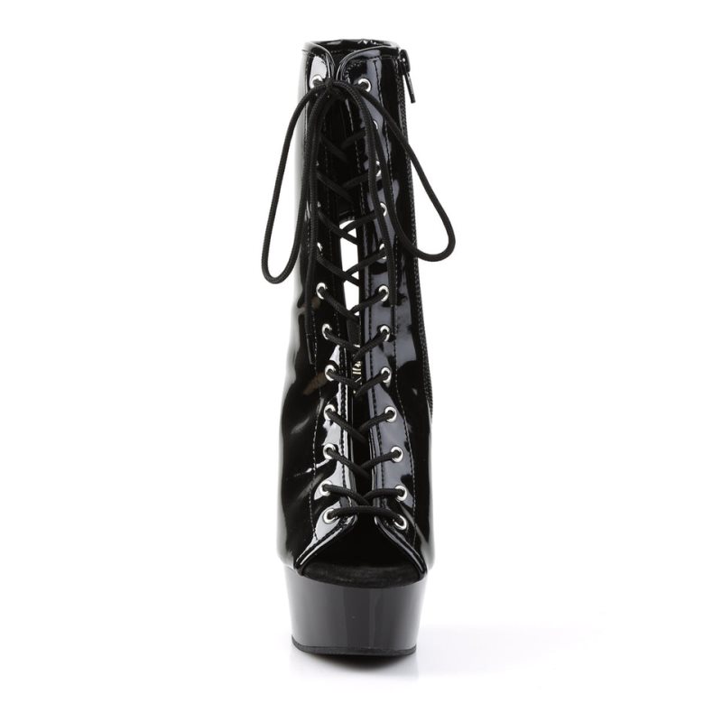 Pleaser Delight-1016 Women's Heels Boots Black | NZ YVBEIG
