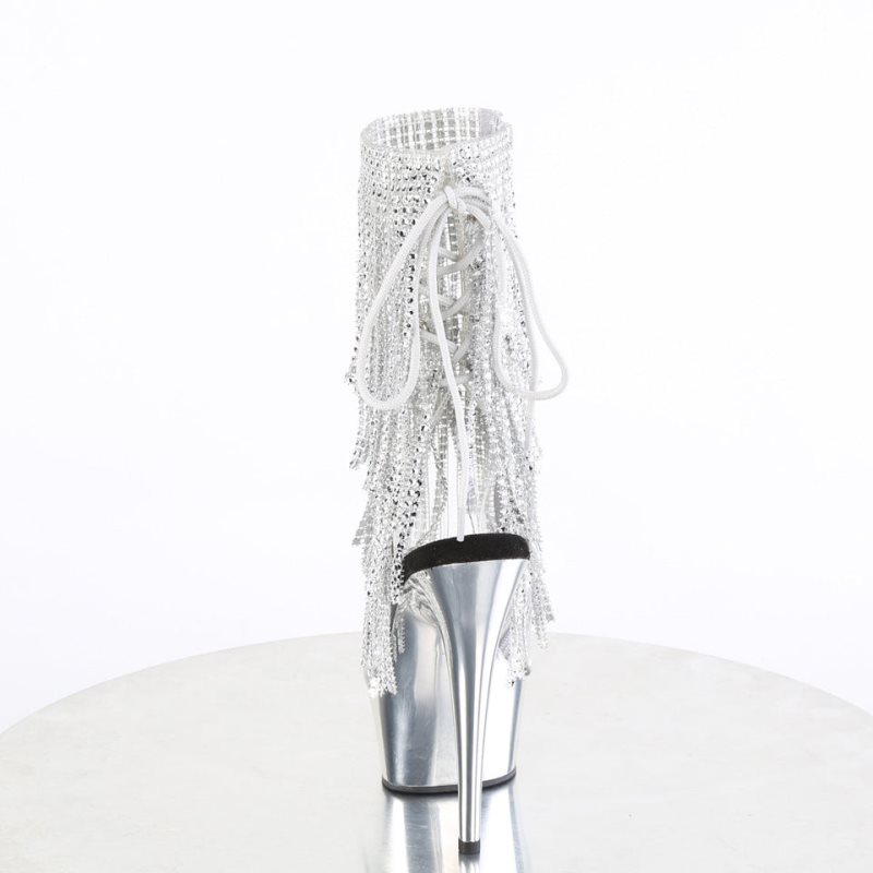 Pleaser Delight-1017RSF Women's Heels Boots Silver / Clear | NZ FOBTLM
