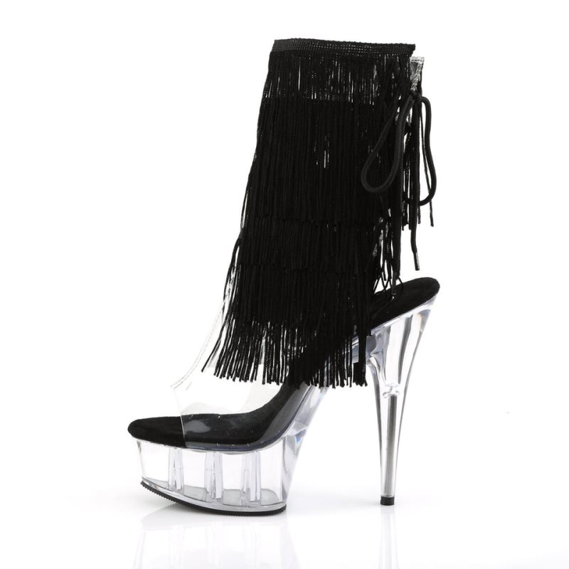 Pleaser Delight-1017TF Women's Heels Boots Clear | NZ HPBSFC