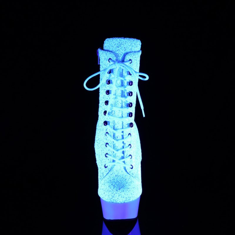 Pleaser Delight-1020LG Women's Heels Boots White | NZ CMAJFG
