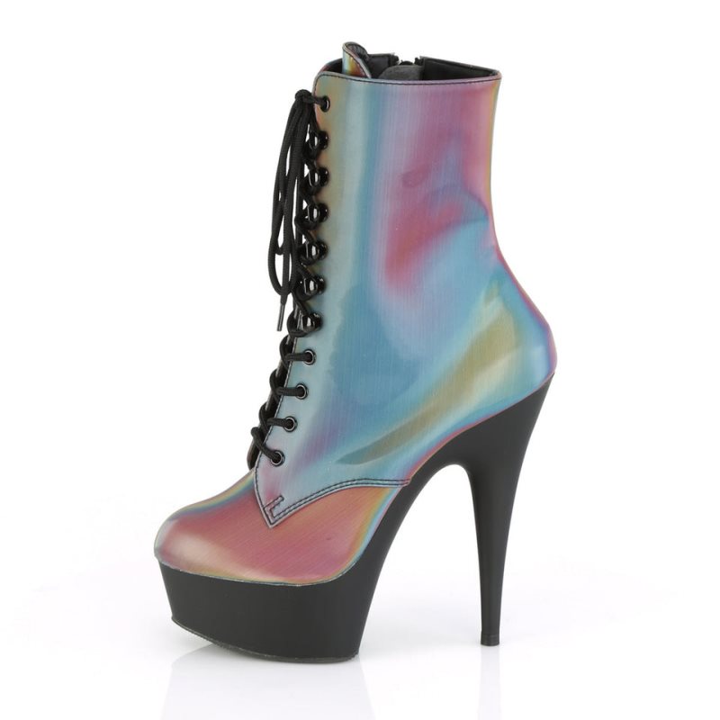 Pleaser Delight-1020REFL Women's Heels Boots Multicolor / Black | NZ TPSREN