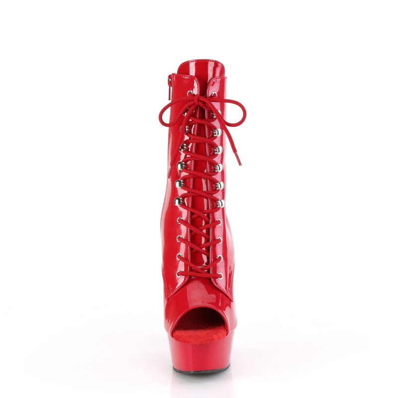 Pleaser Delight-1021 Women's Heels Boots Red | NZ EPMUXV