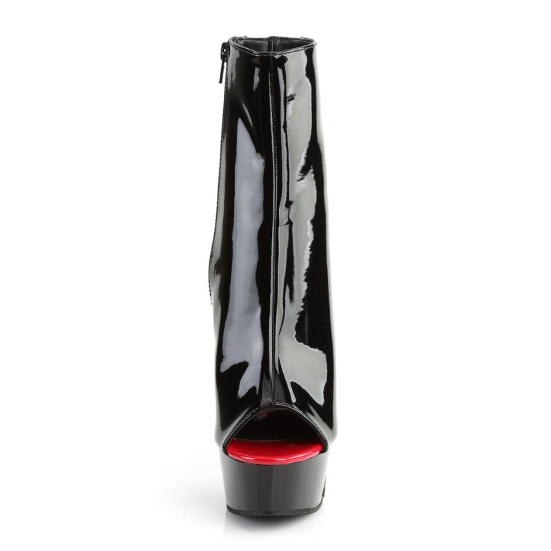 Pleaser Delight-1025 Women's Heels Boots Red / Black | NZ MTVQSR
