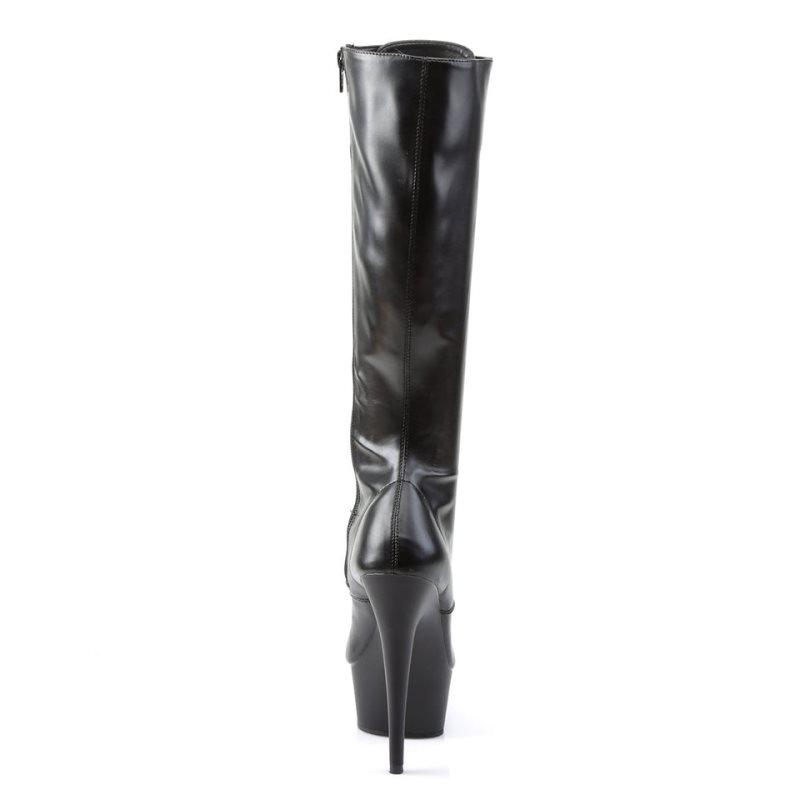 Pleaser Delight-2023 Vegan Leather Women's Knee-high Boots Black | NZ TQIXLF