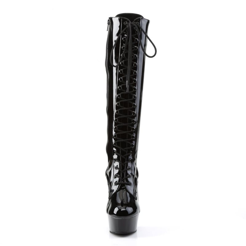 Pleaser Delight-2023 Women's Knee-high Boots Black | NZ GBCQNV