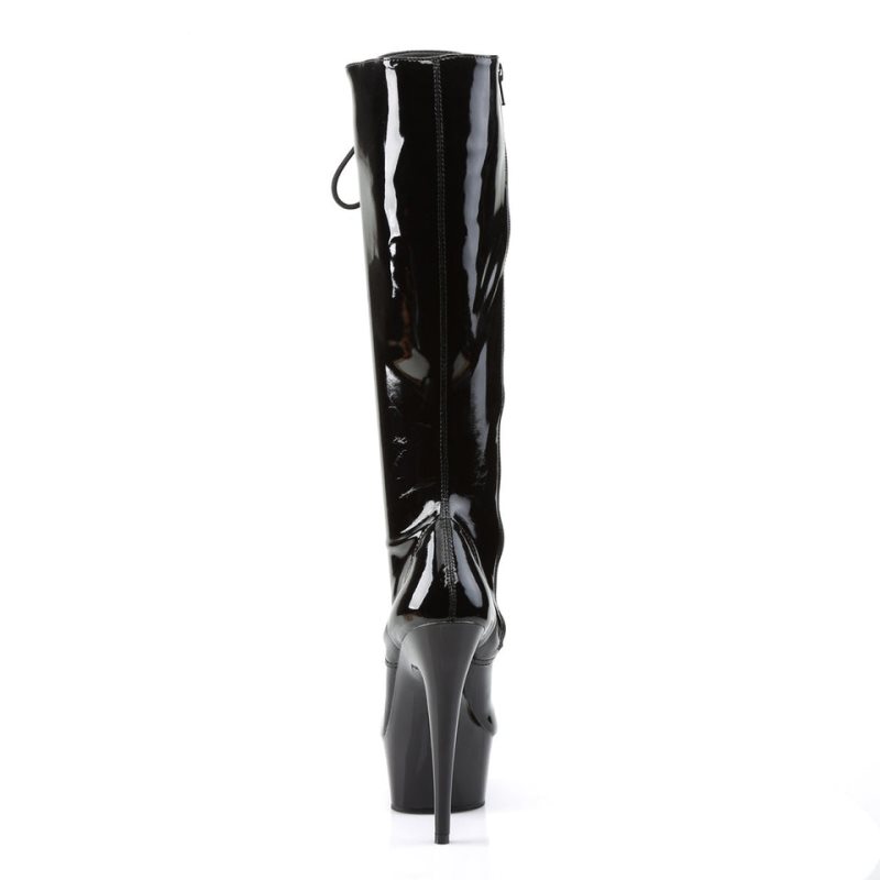 Pleaser Delight-2023 Women's Knee-high Boots Black | NZ GBCQNV