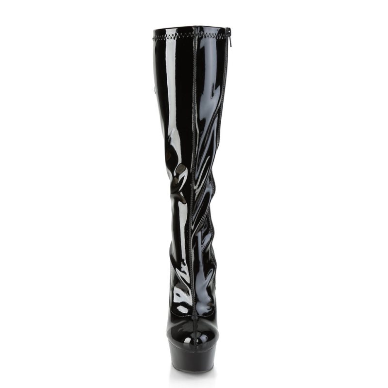 Pleaser Delight-2029 Women's Knee-high Boots Black | NZ NIHARV