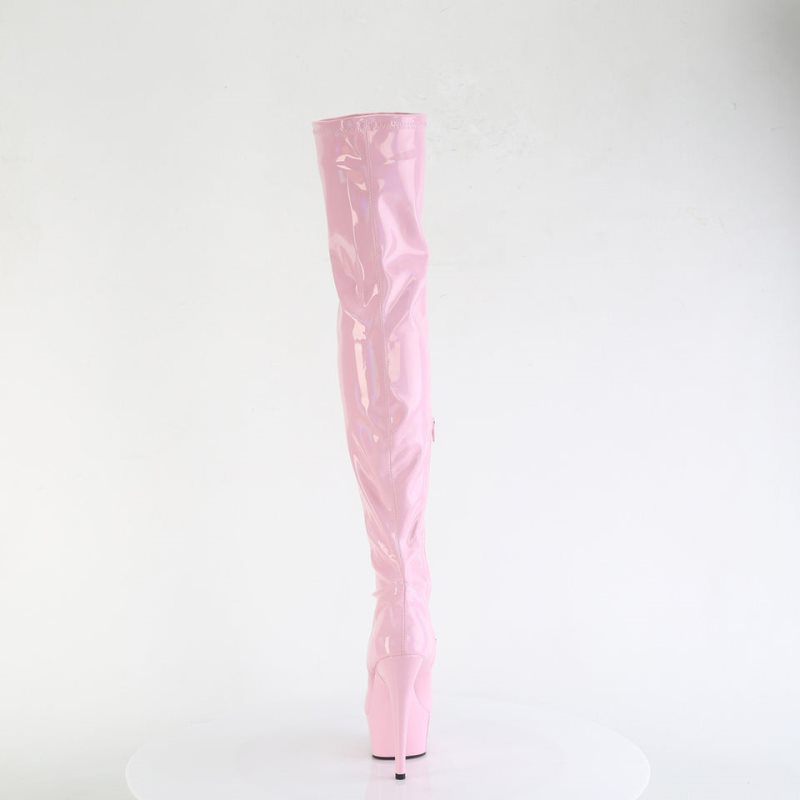 Pleaser Delight-3000HWR Women's Thigh High Boots Pink | NZ USCVQJ
