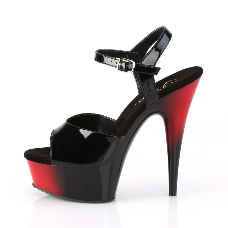 Pleaser Delight-609BR Women's Platform Heels Sandals Black | NZ VFITUK