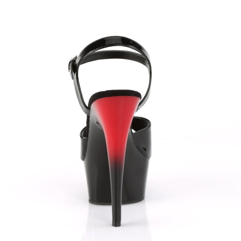 Pleaser Delight-609BR Women's Platform Heels Sandals Black | NZ VFITUK