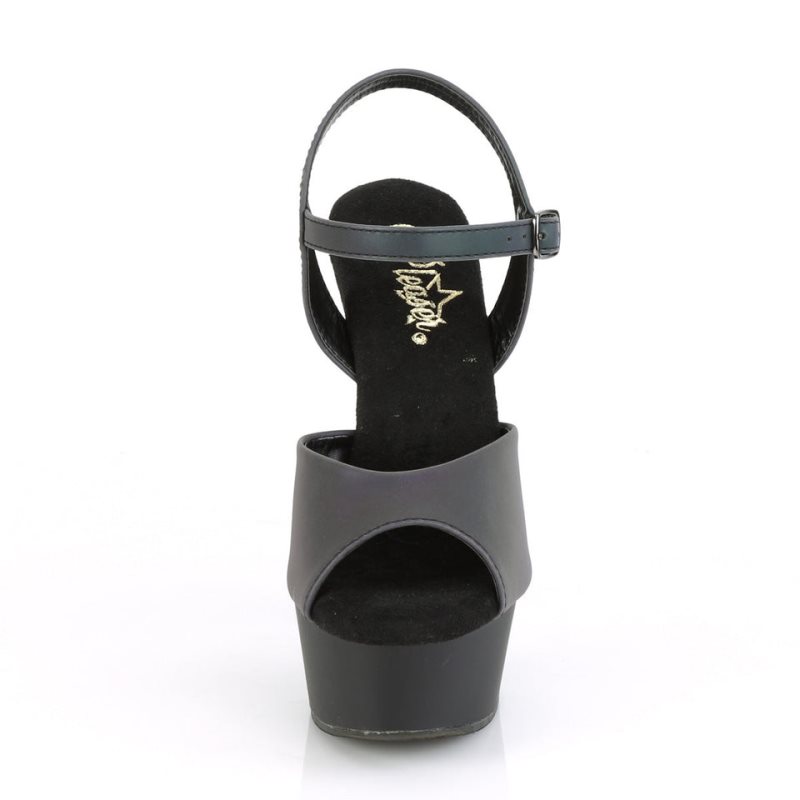 Pleaser Delight-609REFL Women's Platform Heels Sandals Green / Black | NZ YXKFGH