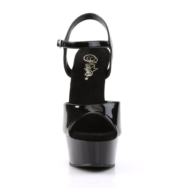 Pleaser Delight-609 Women's Platform Heels Sandals Black | NZ NECJLH