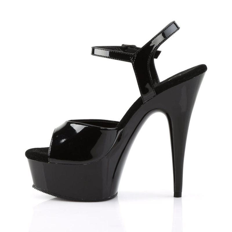 Pleaser Delight-609 Women's Platform Heels Sandals Black | NZ NECJLH