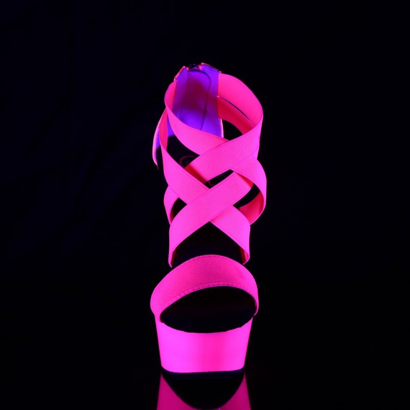 Pleaser Delight-669UV Women's Platform Heels Sandals Pink | NZ ZPGKDN