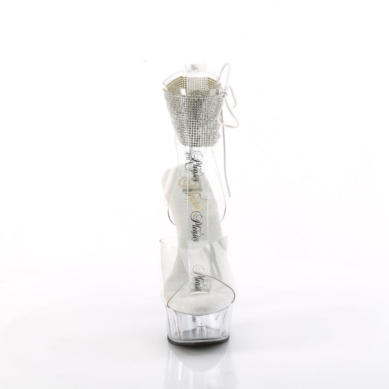 Pleaser Delight-691-2RS Women's Platform Heels Sandals Clear | NZ UCIRYD