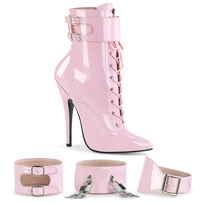 Pleaser Domina-1023 Women\'s Heels Boots Pink | NZ BKUHPO