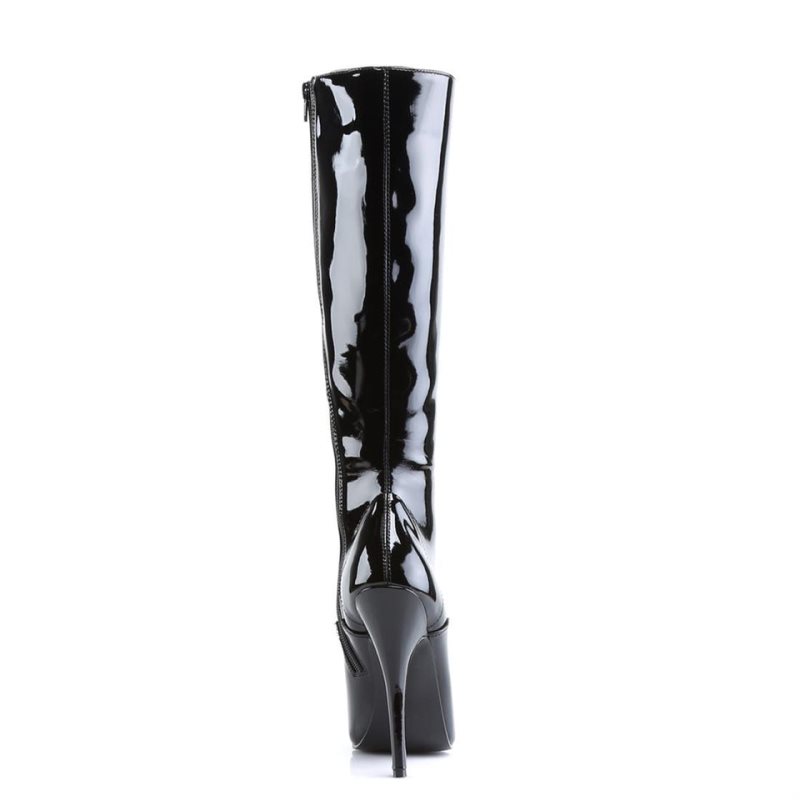 Pleaser Domina-2020 Women's Knee-high Boots Black | NZ GPMXHS