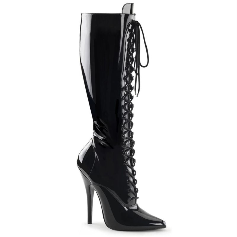 Pleaser Domina-2020 Women\'s Knee-high Boots Black | NZ GPMXHS