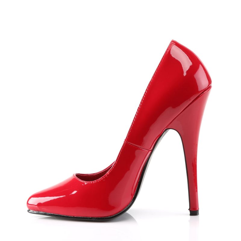 Pleaser Domina-420 Women's Pumps Red | NZ RZFVMC