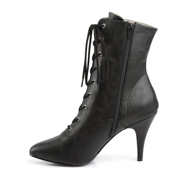 Pleaser Dream-1020 Vegan Leather Women's Heels Boots Black | NZ WJSQTV