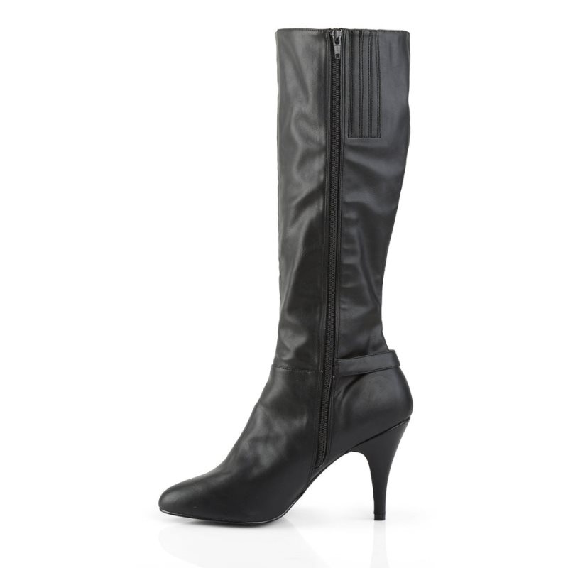 Pleaser Dream-2030 Vegan Leather Women's Knee-high Boots Black | NZ RVIASH