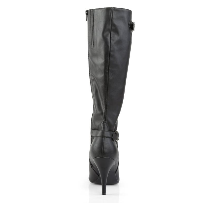 Pleaser Dream-2030 Vegan Leather Women's Knee-high Boots Black | NZ RVIASH
