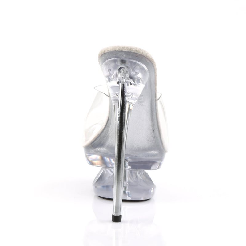 Pleaser Eclipse-601 Women's Platform Slides Clear | NZ SPRUWQ