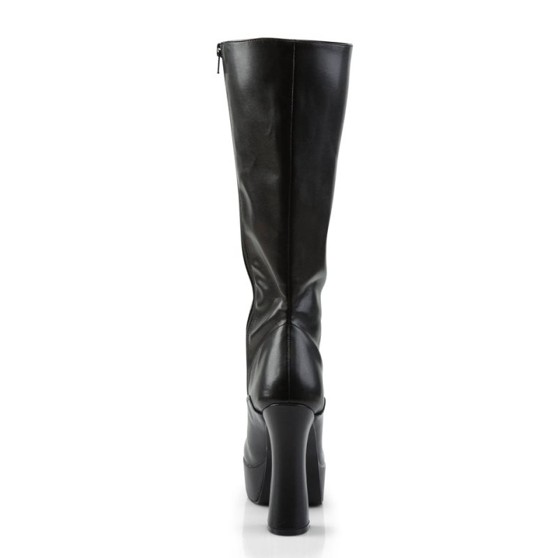 Pleaser Electra-2020 Vegan Leather Women's Knee-high Boots Black | NZ XYLWKD