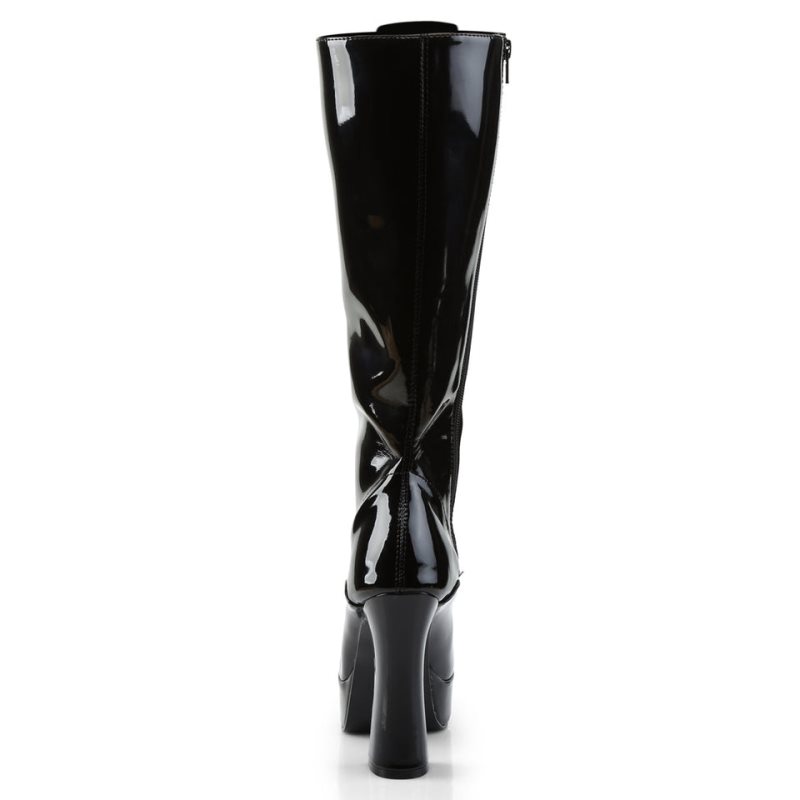 Pleaser Electra-2020 Women's Knee-high Boots Black | NZ IFSUYG