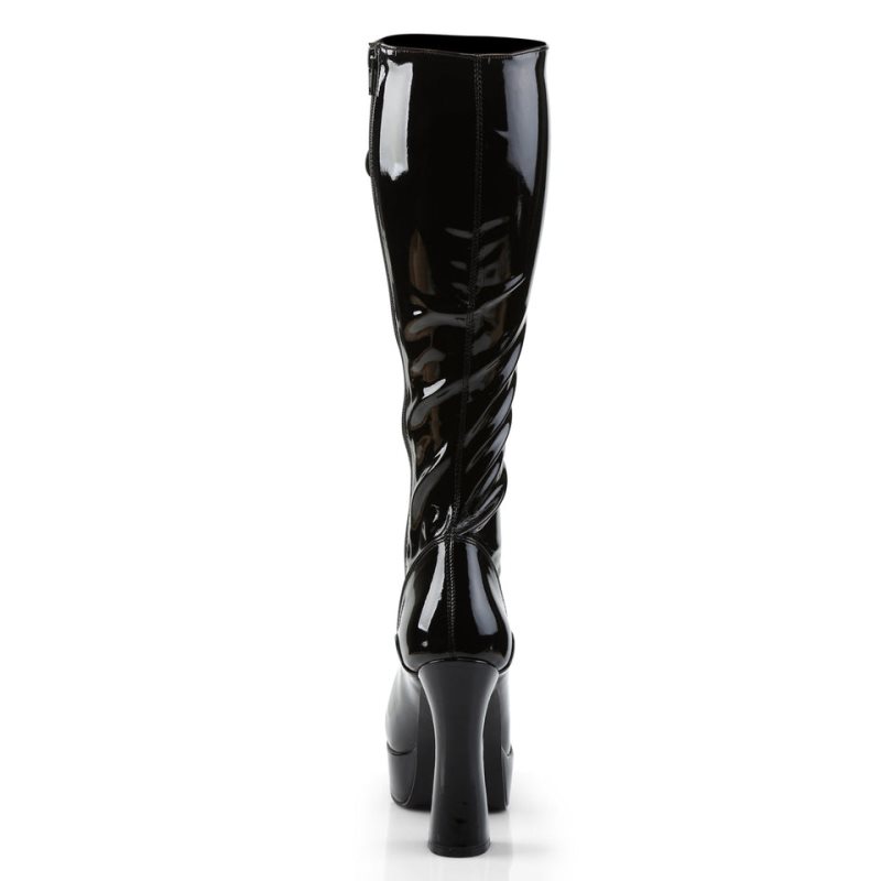 Pleaser Electra-2023 Women's Knee-high Boots Black | NZ YUMPQG