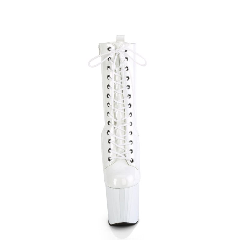 Pleaser Enchant-1040 Women's Heels Boots White | NZ HSOFRV
