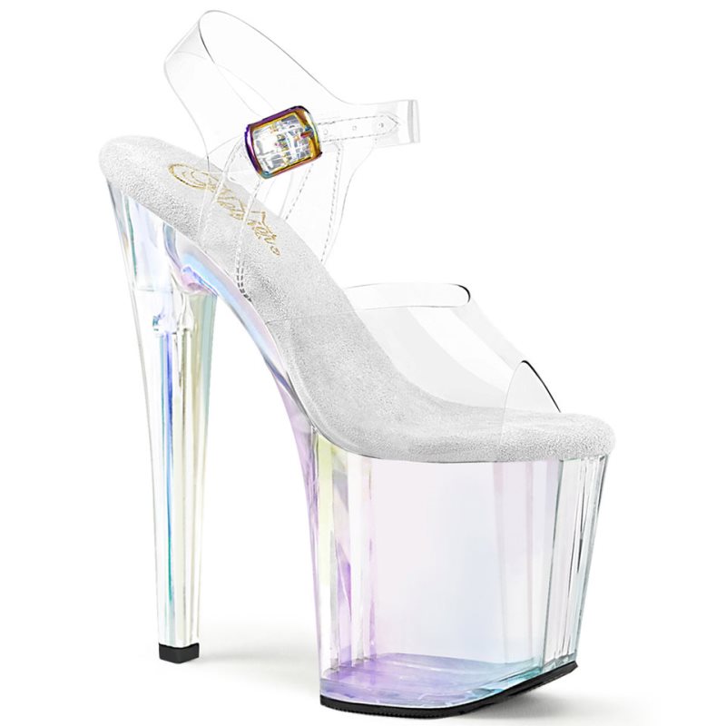 Pleaser Enchant-708HT Women\'s Platform Heels Sandals Clear | NZ NZRFQM