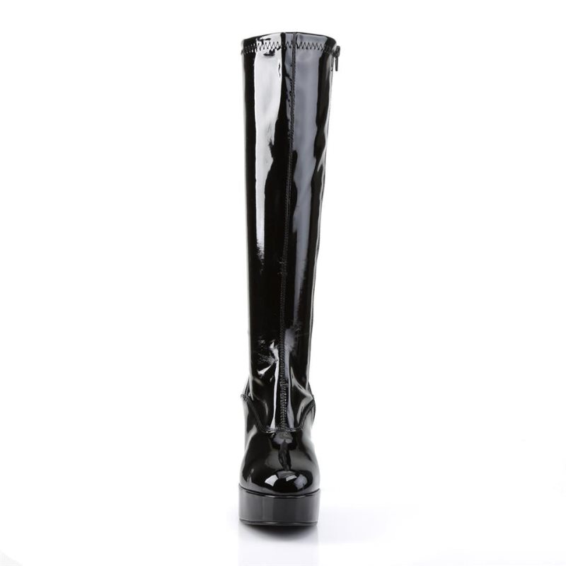 Pleaser Exotica-2000 Women's Knee-high Boots Black | NZ QHEXKN