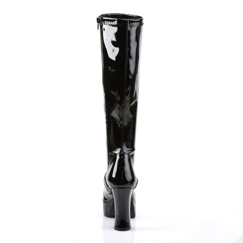 Pleaser Exotica-2000 Women's Knee-high Boots Black | NZ QHEXKN