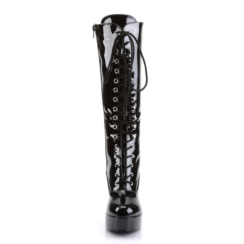 Pleaser Exotica-2020 Women's Knee-high Boots Black | NZ LWFNSY