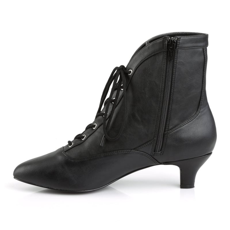 Pleaser Fab-1005 Vegan Leather Women's Heels Boots Black | NZ JFKQLR