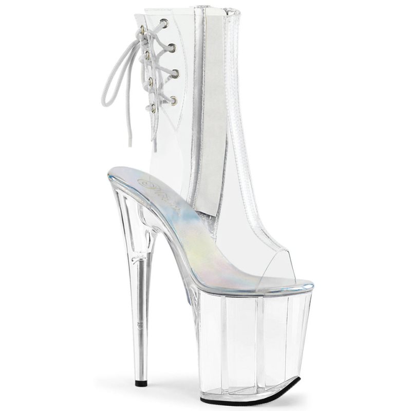 Pleaser Flamingo-1018C Women\'s Heels Boots Clear | NZ NBHFUJ