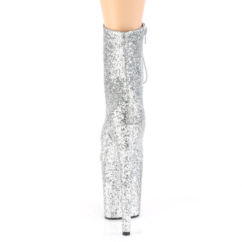Pleaser Flamingo-1020GWR Women's Heels Boots Silver | NZ YTIRFS