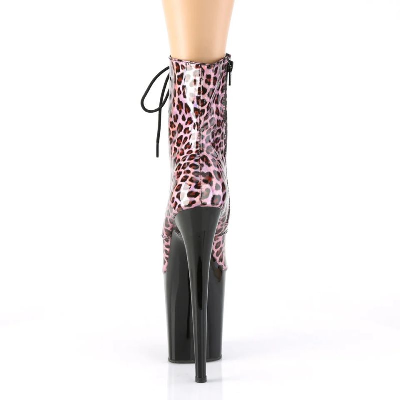 Pleaser Flamingo-1020LP Women's Heels Boots Pink / Black | NZ QSOFCK