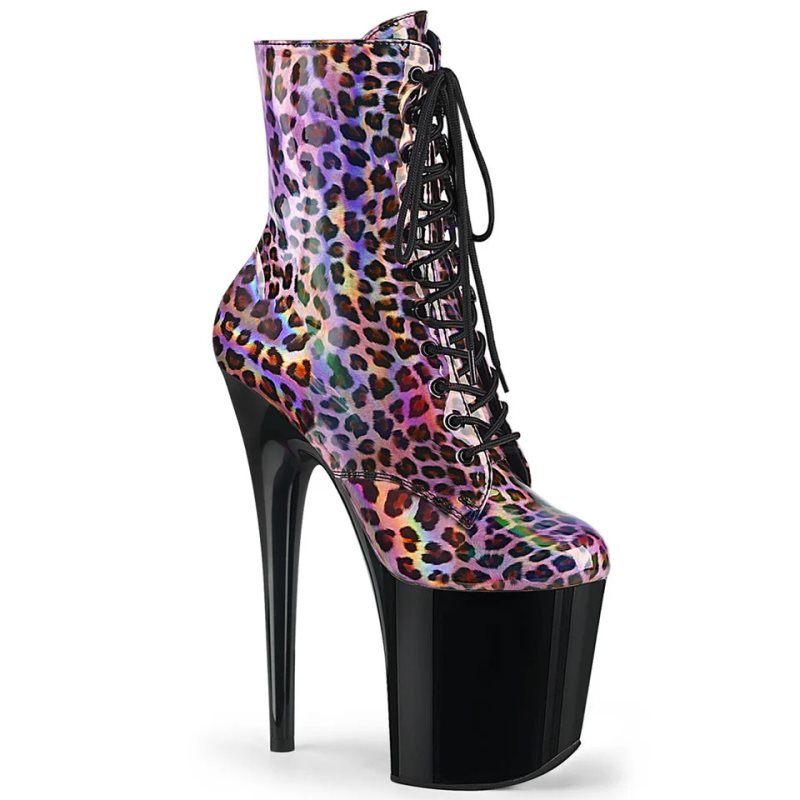 Pleaser Flamingo-1020LP Women\'s Heels Boots Pink / Black | NZ QSOFCK