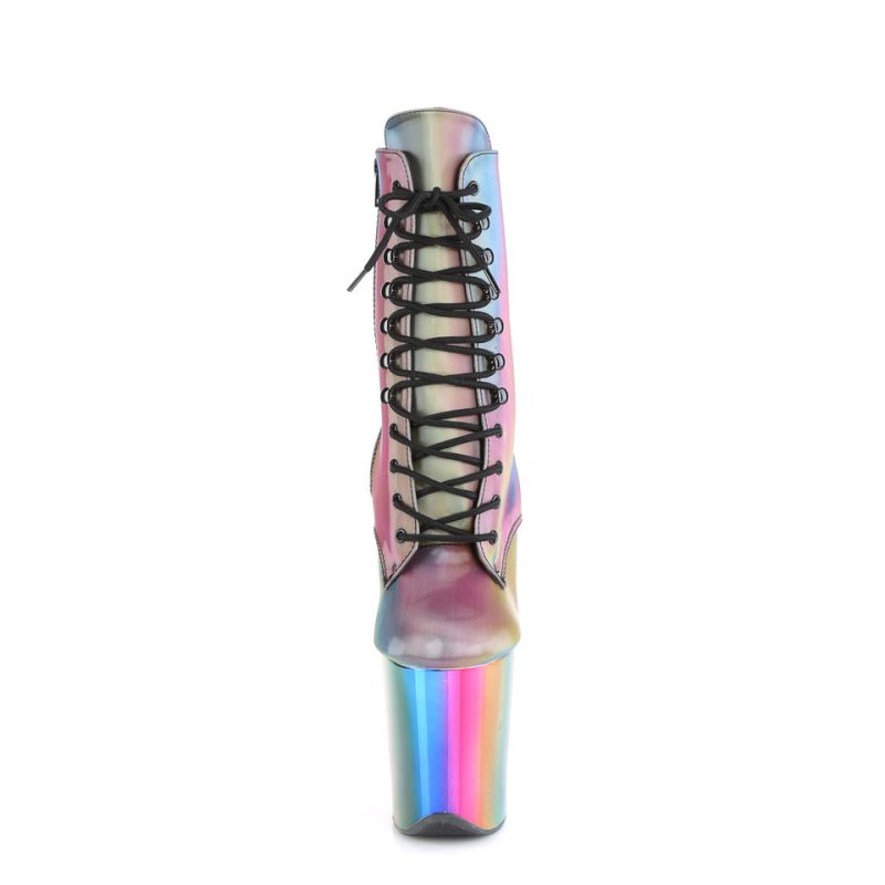 Pleaser Flamingo-1020RC-REFL Women's Heels Boots Multicolor | NZ QUAVXL