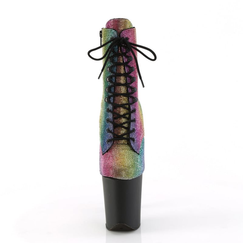 Pleaser Flamingo-1020RS Women's Heels Boots Multicolor / Black | NZ NUKDAB